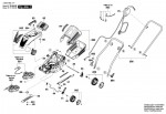 Bosch 3 600 HA6 171 Rotak 340 ER Lawnmower 230 V / GB Spare Parts Rotak340ER